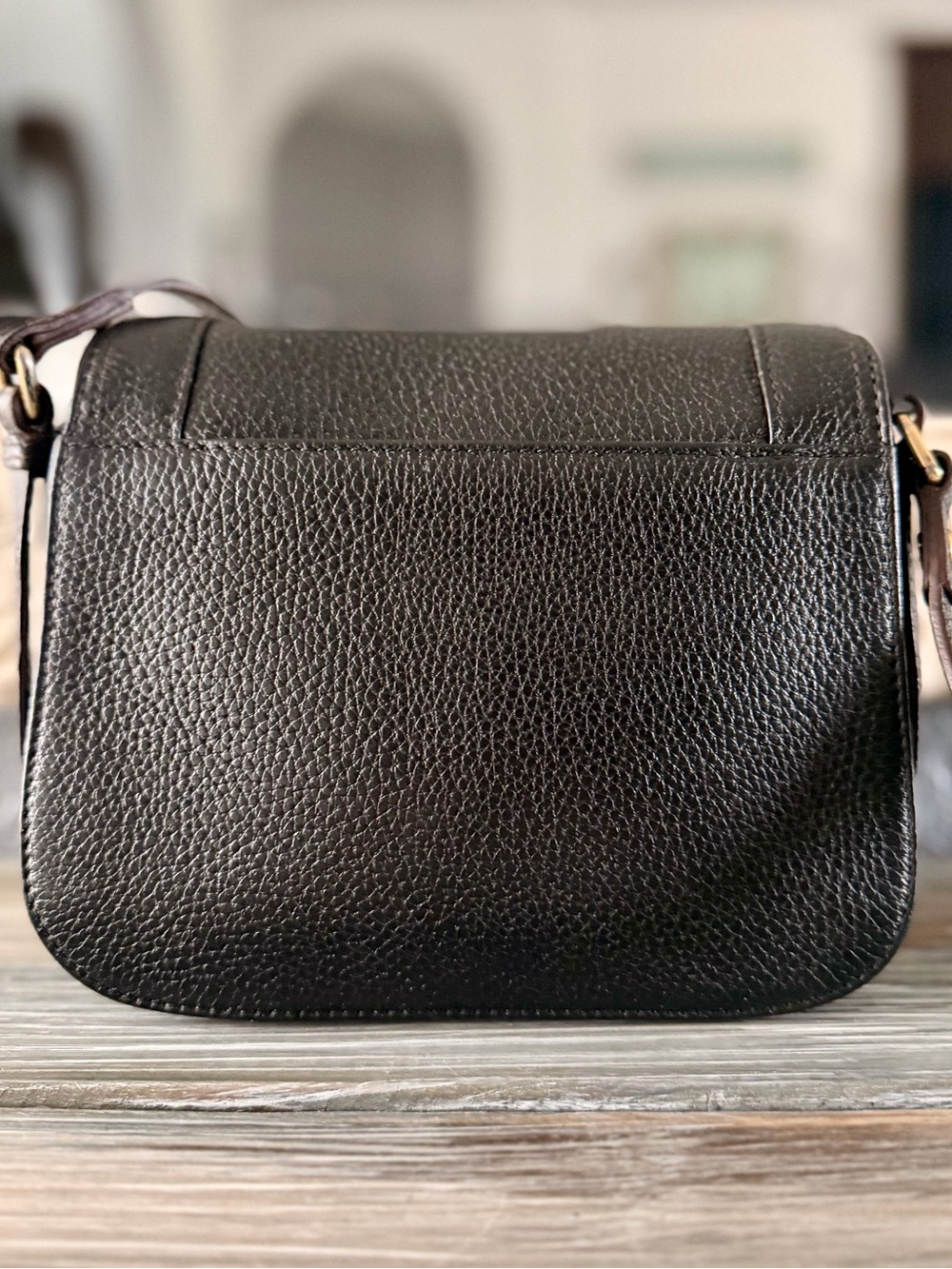 MCM Pebbled Black Leather Crossbody Bag with outside slip pocket!! - Picture 6 of 16